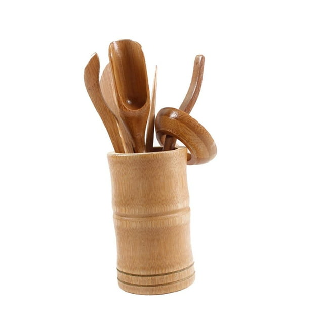 de Herramientas de de 6 Piezas de Seis Utensilios de de Bambú para Manualidades, de Agujas de perfecl Juego de utensilios de té de bambú