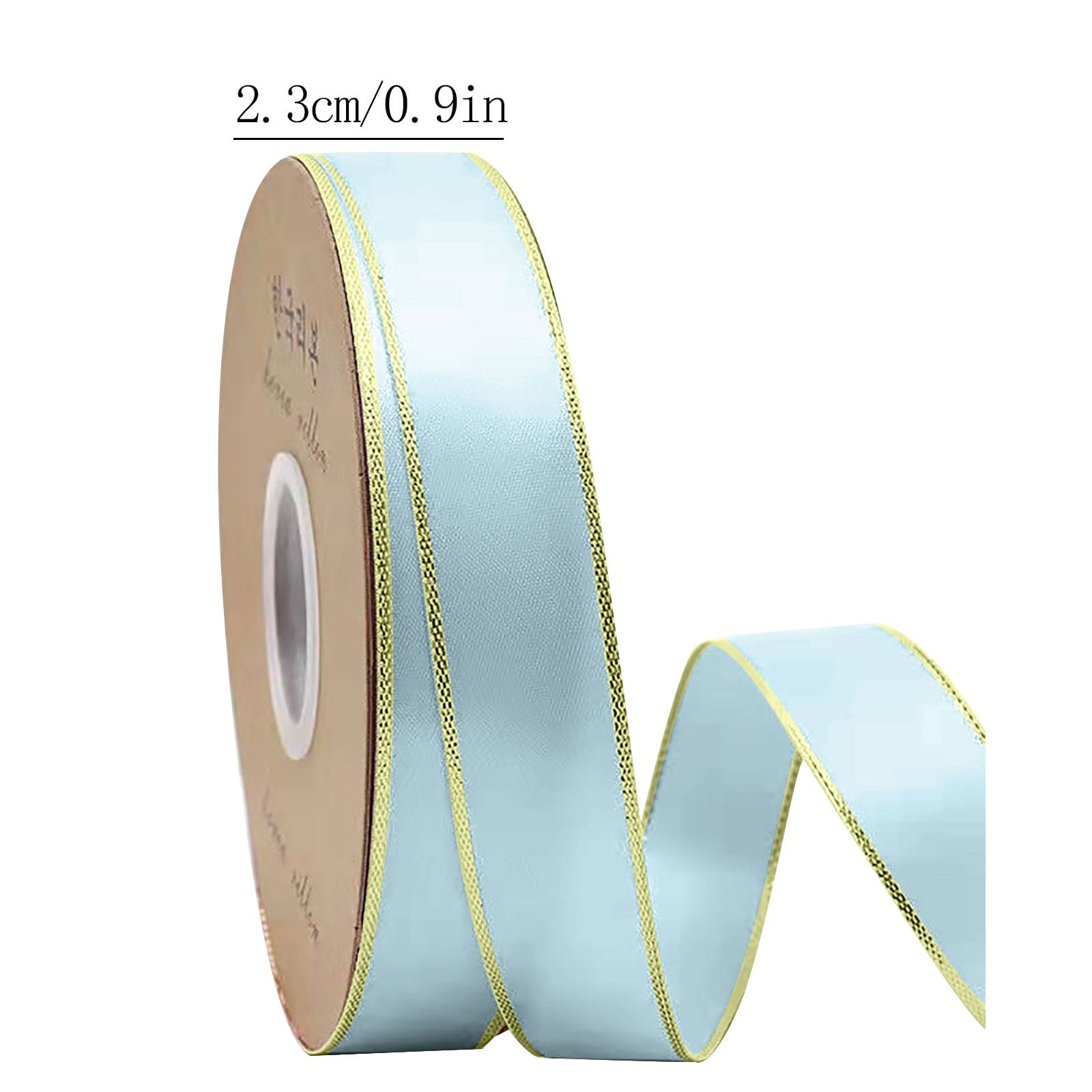 Jubipavy Ribbons .3cm Double Gold Edged Polyester Ribbon Gift Flower Packaging Ribbon Decoration Ribbon DIY Ribbon