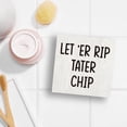 thumbnail image 6 of Zomyto 5"x5" Rustic Funny Farmhouse Bathroom Toilet Decor Let'er Rip Tater Chip Wood Sign, Humor Black and White Decorations for Half Bathroom Shelves Accessories, 6 of 6