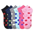 thumbnail image 1 of 6-PACK Women's Comfort Low Cut Socks, Spandex Socks, CUTESY, 4-6, 1 of 1