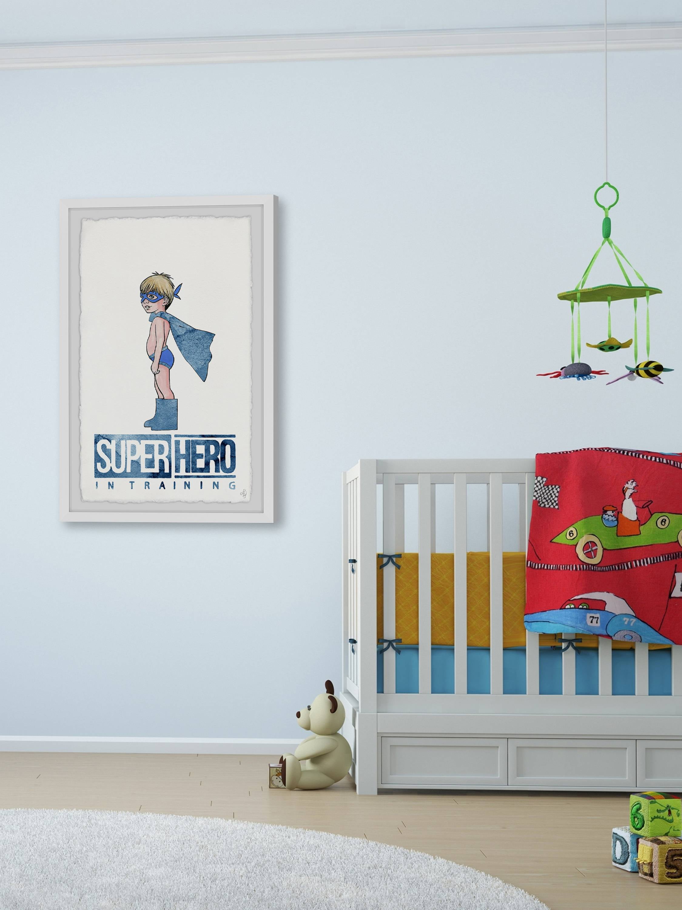 Marmont Hill Little Superhero in Training Framed Wall Art