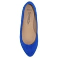 thumbnail image 2 of City Classified Women Casual Flat Office Shoes Wide Width Fit Pointy Toe W-HOLD Royal Blue 6, 2 of 2