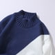 thumbnail image 2 of Gibobby Suéter cuello redondo hombre Suéter de cuello redondo para hombre, Suéter de cuello redondo de punto de algodón suave(Marina,Extra Grande), 2 of 5