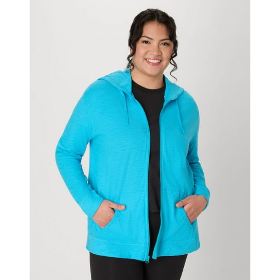 Plus Size Just My Size® Slubbed Hoodie Color: Process Blue Size: 4X