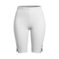thumbnail image 3 of GigrtiJin Women's Plus Size Shorts Stretch Waist Yoga Athletic Shorts Knee Length Solid Color Slimming Shorts with Pockets, 3 of 5