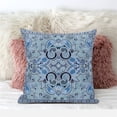 thumbnail image 4 of Amrita Sen Designs  16 x 16 in. Floral Paisley Suede Blown & Closed Pillow - Sky Blue, Grey & Indigo, 4 of 4