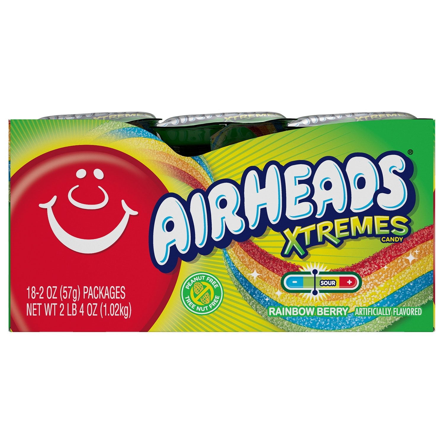 Airheads Xtremes Sour Candy Belts, 2 oz Pack of 1 with Serving Bowl by OMA