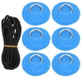 thumbnail image 2 of Stainless Steel D Ring Patch Bungee Cord Set, Long Lasting Easy To Store D Ring Pad Bungee Cord Set  for Inflatable Boat Kayak Accessories Yellow,Blue,Gray, 2 of 7