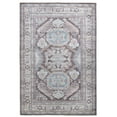 thumbnail image 2 of HomeRoots 515056 5 x 8 ft. Gray Taupe & Blue Floral Rectangle Area Rug, 2 of 8