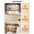 thumbnail image 5 of YULINKCO 3 LED Under Cabinet Light, Under Counter Dimmable Lighting, USB Rechargeable Motion Sensor Light, Cat’s Eye Hill Corrugated Effect for Display Cabinet, Showcase, Wine Cabinet, 5 of 7