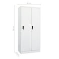thumbnail image 4 of vidaXL Garde-Robe Blanche 80x50x180 cm Acier, 4 of 5