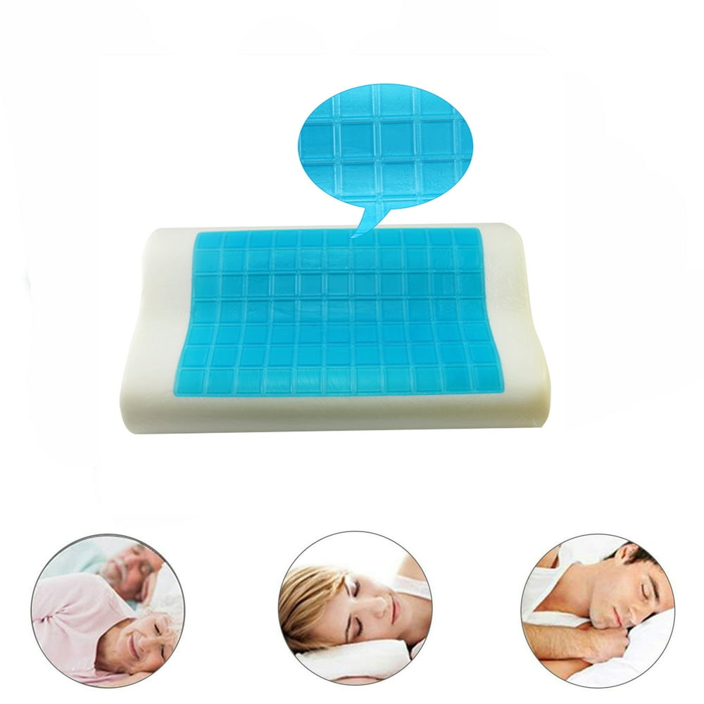 Gel Memory Foam Pillow Reversible Orthopedic Sleeping Pillow Neck