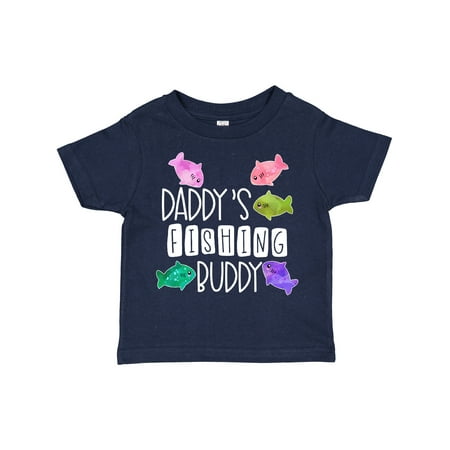 

Inktastic Daddy s Fishing Buddy with Colorful Fish Boys or Girls Toddler T-Shirt