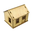thumbnail image 4 of Kits de maquetas de madera 1:72 Kits de maquetas de construcción Diseño de artesanías de bricolaje Escena de arquitectura de paisaje Kits de montaje Estilo B CUTICAT casa de modelos de construcción, 4 of 8