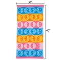 thumbnail image 2 of Mainstays Kids Beach Towel, Happy Check Smiley Faces, 60" x 30", 2 of 5