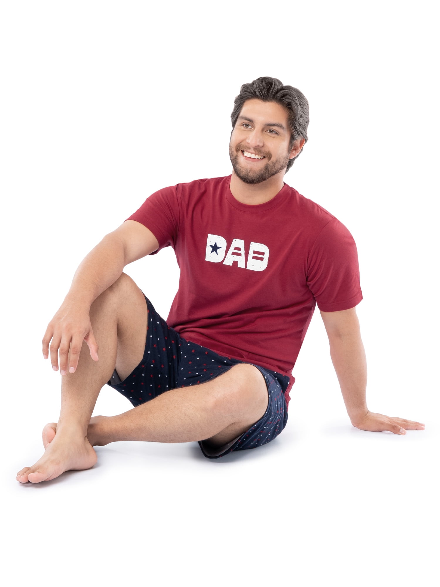 Fruit of the Loom Men's Father's Day Americana Graphic Sleep T-shirt and Pajama Short Set, Sizes S-XL