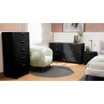 thumbnail image 2 of 3-Piece Granville Chest Dresser & Nightstand Set from Solid Wood in Black, 2 of 18