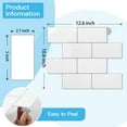 thumbnail image 4 of 10PCS 10.6''x12.6'' Peel and Stick Backsplash in White,Heavy-Duty Self-adhesive Subway Tile for Kitchen Bathroom, 4 of 9