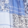 thumbnail image 4 of TOMMY HILFIGER Womens Blue Ruffled Lined Elastic Waist Tiered Printed Above The Knee Ruffled Skirt S, 4 of 5