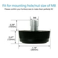 thumbnail image 2 of M8 x 10 x 30mm Leveling Feet Adjustable Leveler Cover for Office Sofa Leg 10pcs, 2 of 7