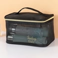thumbnail image 4 of Mesh Visible Cosmetic Bag, Double Zippers with Handle Storage Bag,Large Capacity Portable Travel Mesh Makeup Bag, 4 of 10