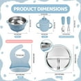 thumbnail image 2 of Allhall 7 Pack Stainless Steel Kids Plates and Bowls Set with Suction, Divided Baby Plate and Toddler Bowl with Removable Silicone Suction, Stainless Steel Weaning Bundle, Silicone Baby Feeding Set, 2 of 7