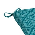 thumbnail image 3 of Mainstays 15.5"D x 17"W Teal Diamond Geo Rectangle Outdoor Seat Pad (1 Pack), 3 of 9