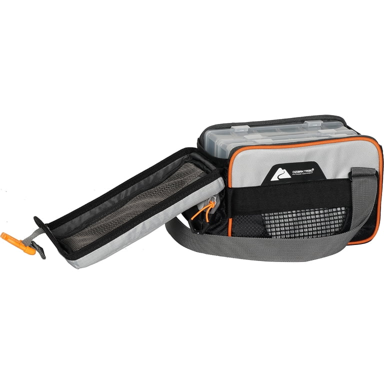 Gray Polyester Fishing Tackle Bag With 3 Trays photo 4