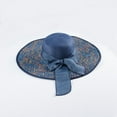 thumbnail image 3 of Nmnitkp Womens Sun Straw Hat Wide Brim UPF 80 Summer Hat Foldable Packable Floppy Beach Hats for Women Navy, 3 of 3