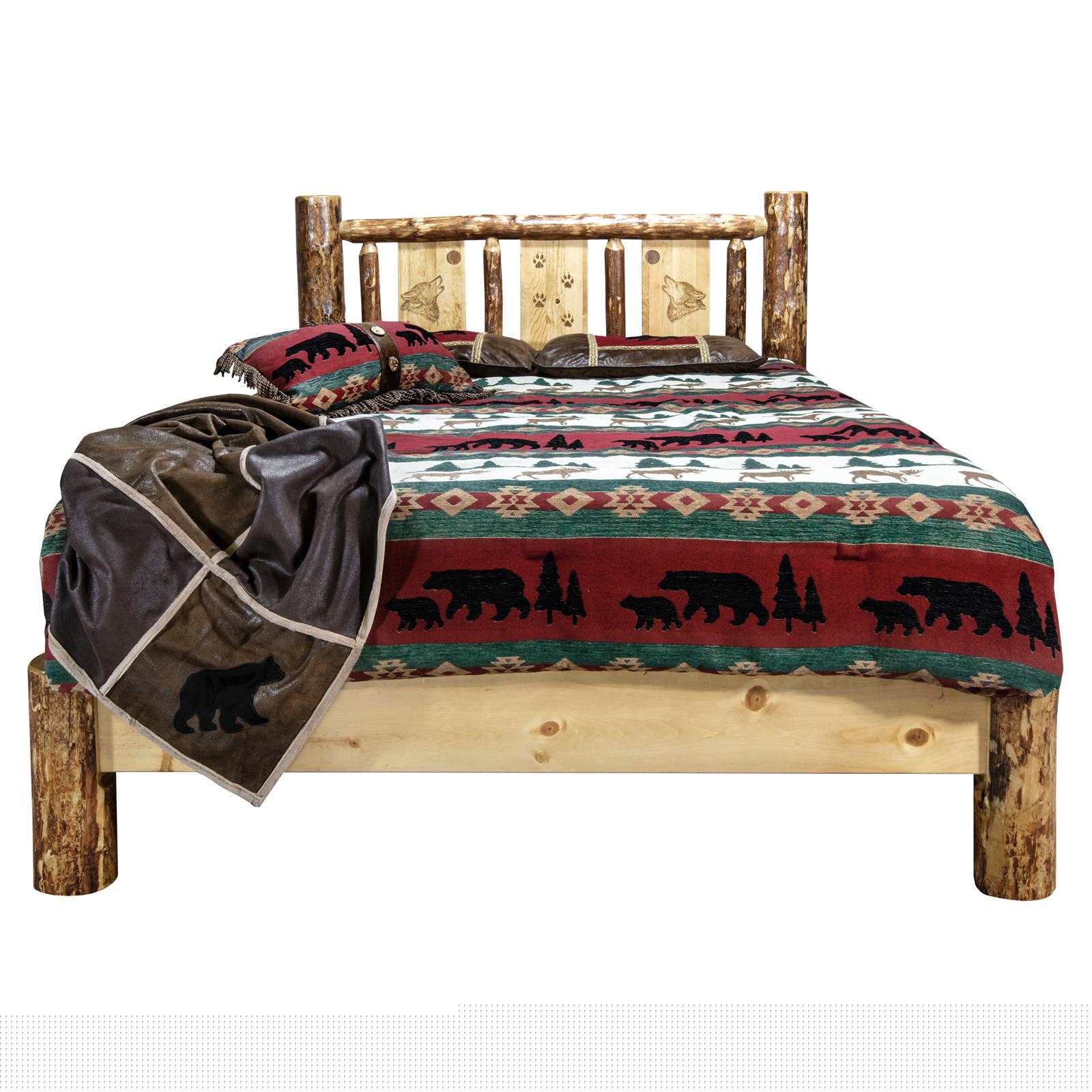 thumbnail image 4 of Montana Woodworks Glacier Country Solid Wood Full Platform Bed in Brown, 4 of 10