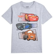 Disney Cars Toddler Boys' 3-Pack T-Shirts Red Brown Grey Mater
