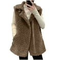 thumbnail image 2 of Fartey Womens Fuzzy Fleece Vest Casual Warm Sleeveless Zip Up Sherpa Vest Jacket with Pockets Dressy Casual Lapel Collar Vests Coats M, 2 of 6