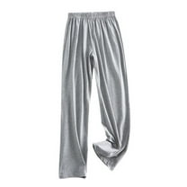 Defitshape Women's Cotton Pajamas Pants Comfy Pj Bottoms Lightweight Elastic Waist Lounging Stretchy Loungewear Grey Small