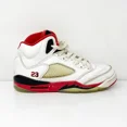 thumbnail image 1 of Ni - ke Ni - ke Boys Air Jordan 5 440888-120 White Basketball Shoes Sneakers Size 5Y, 1 of 5