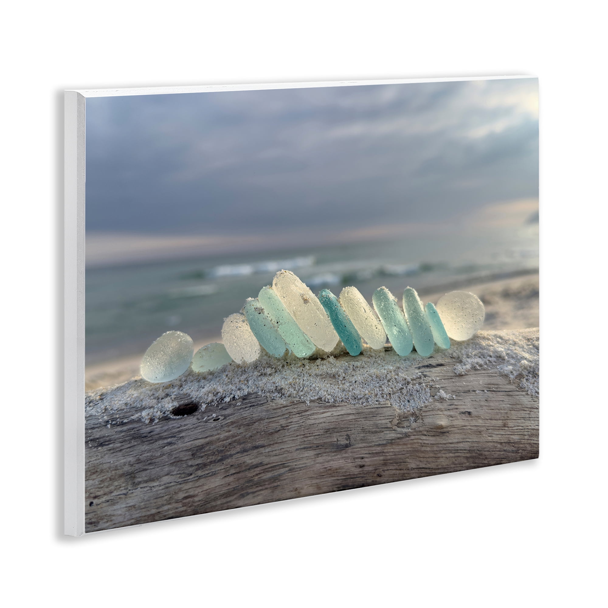 Stupell Industries Sea Glass On Driftwood Wall Plaque Art, design by LMarie Allen