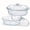 1.9QT clear, variant on 62 oz Oval Glass Casserole Dish with Glass Lid