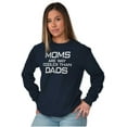 thumbnail image 3 of Moms are Way Cooler than Dads Funny Women Plus Size Long Sleeve Graphic Tee Brisco Brands 2X, 3 of 5