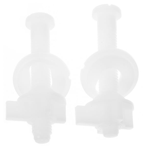 TABLZONE Universal White Plastic Toilet Seat Screws and Bolts Set, High Strength Fasteners for Secure Toilet Seat Installation