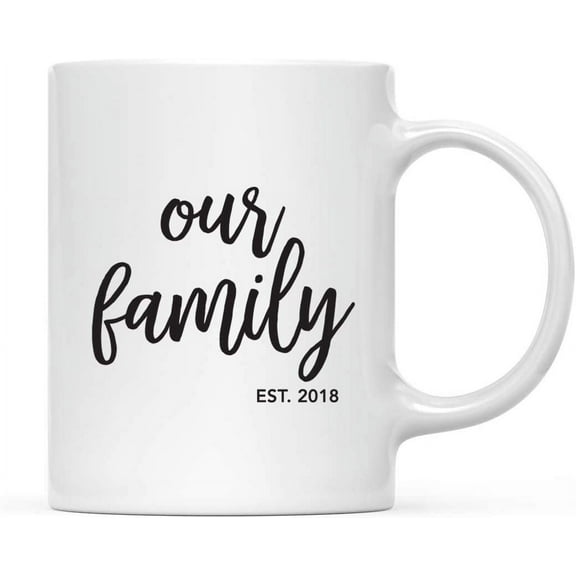 CTDream Personalized 11oz. Adoption Baby Pregnancy Announcement Coffee Mug Gift, Our Family Est. 2022, 1-Pack, Custom Year, Christmas Birthday Gift Ideas