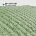 thumbnail image 4 of Topfinel 2 Piece Wide Side Pillowcase with Splicing,, Fall Winter Super Soft Corduroy Sofa Pillowcase Decorative Texture Pillow, SageGreen, 16x16 Inches, 4 of 5