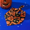 thumbnail image 4 of Halloween Dog Bandanas 2 Pack Orange Dog Bandanas Pumpkin Pet Scarf Holiday Pet Bandana for Small Medium Large Dogs Cats Pets Bibs Kerchief, 4 of 6