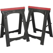 Ironton Plastic Foldable Sawhorses, 1 Pair - 700-Lb. Total Capacity