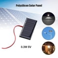 thumbnail image 1 of Panel solar de 0.3W 5V con cable Mini sistema solar Tablero de polisilicio de bricolaje 1pc Ndcxsfigh  Para estrenar, 1 of 5