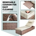 thumbnail image 4 of Wiilayok Outdoor Chaise Lounge Set of 2,Rattan Wicker Chaise Lounge with Adjustable Backrest, Outdoor Reclining Chairs for Garden Pool Backyard Deck,Beige, 4 of 8