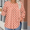 thumbnail image 3 of aidice Women Plus Size Tunic Tops to Wear with Leggings Ruched Loose Long Sleeve Crewneck Fall Casual Tops, 3 of 6