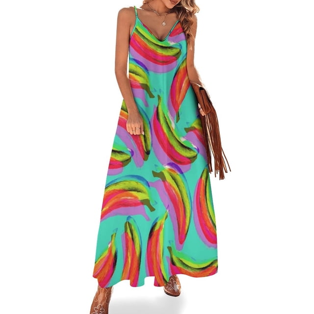 Vestido sin mangas BANANAS Ropa de mujer Vestido para mujer 2024