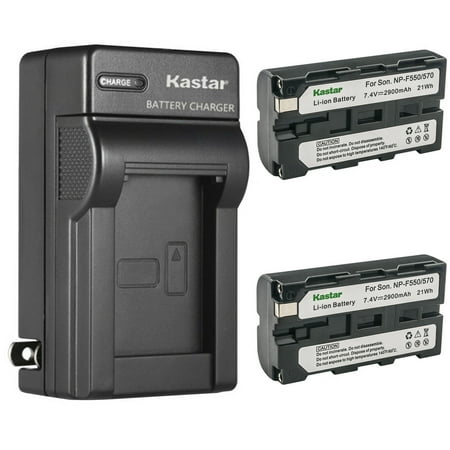 Kastar 2-Pack NP-F570 Battery and AC Wall Charger Replacement for Kinefinity KineKIT Edge Camera Cage