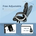 thumbnail image 7 of Vineego High Back Executive Chair PU Leather Business Manager’s Office Chair Adjustable Ergonomic Swivel Desk Chair with Lumbar Support and Armrest, Black, 7 of 7