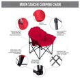 thumbnail image 3 of MF Studio Oversized Padded Moon Chair Camping Folding Saucer Chairs with Cup Holder and Carry Bag, Supports up to 400lbs, Red, 3 of 6