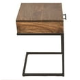 thumbnail image 6 of Mango Wood Side Table with Drawer and Cantilever Iron Base Brown and Black - Saltoro Sherpi, 6 of 7
